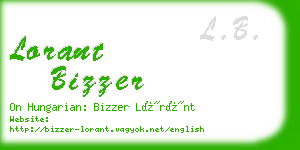 lorant bizzer business card